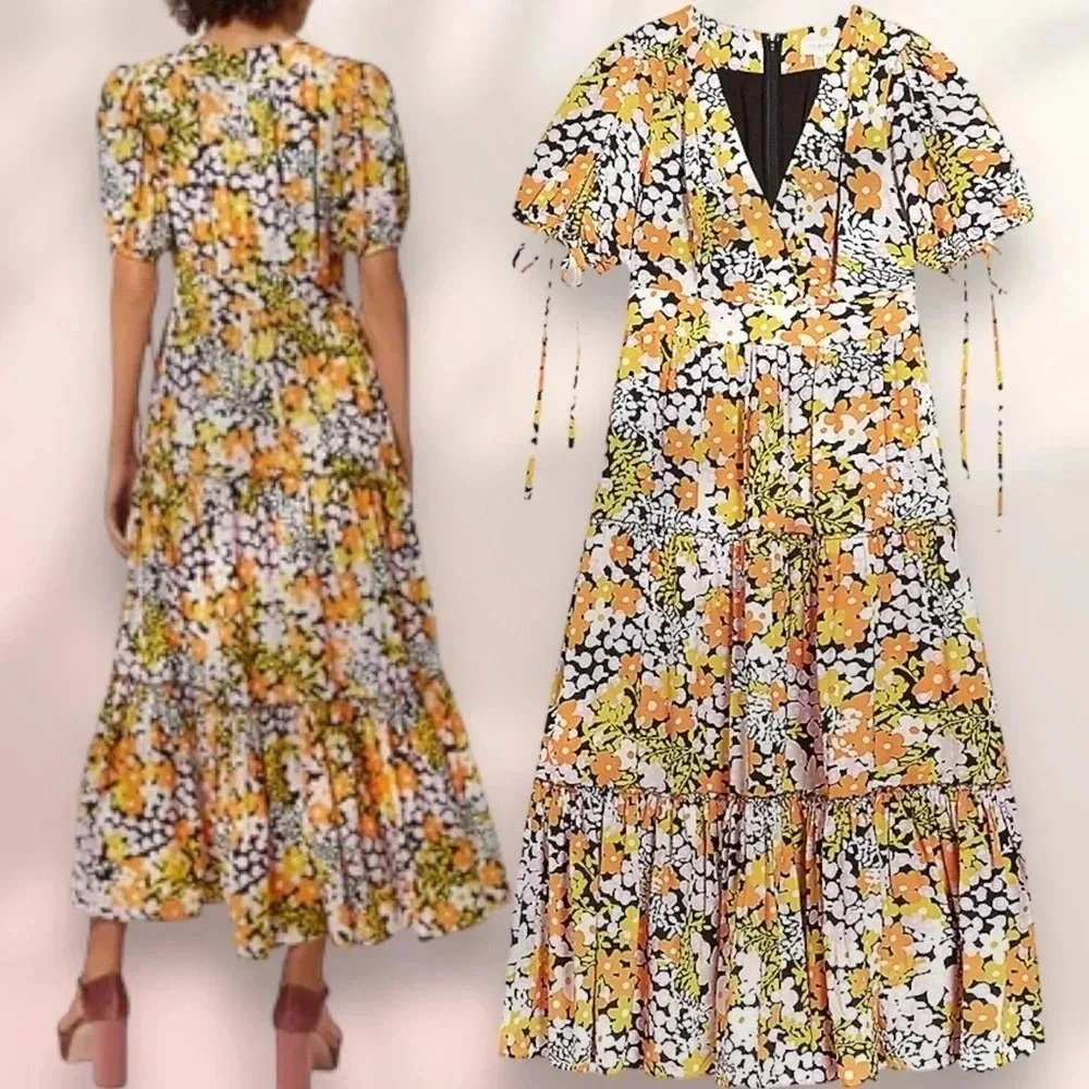 TED BAKER
Safiree floral print cotton blend midi dress Size 3 - Picture 7 of 17